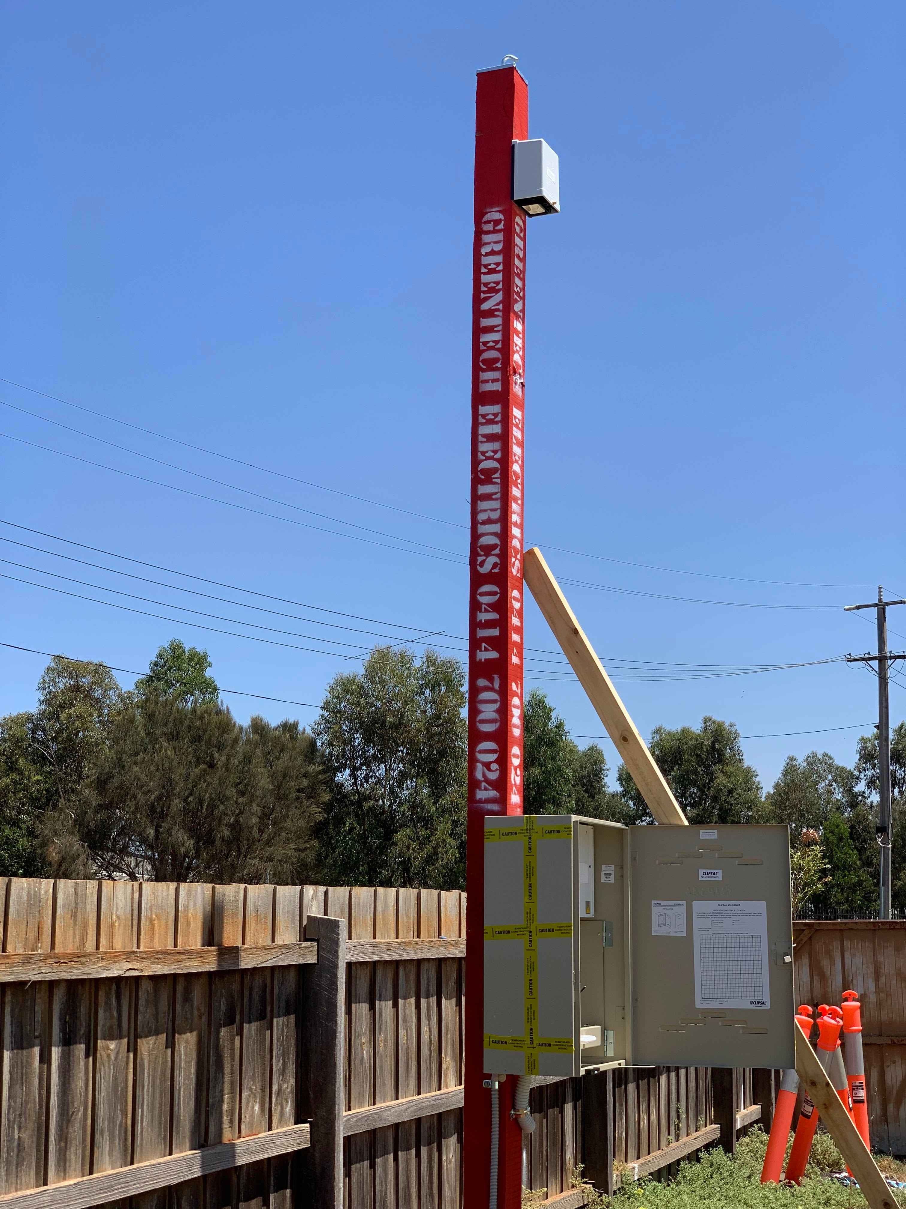 temporary power poles melbourne